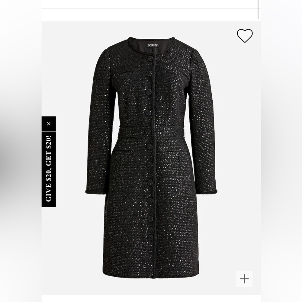 J.crew collection lade sequin tweed dress